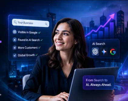 Professional digital marketing strategist with AI search visibility and growth interfaces